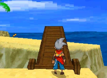 ドラゴンクエストモンスターズジョーカーで橋を開通するシーン